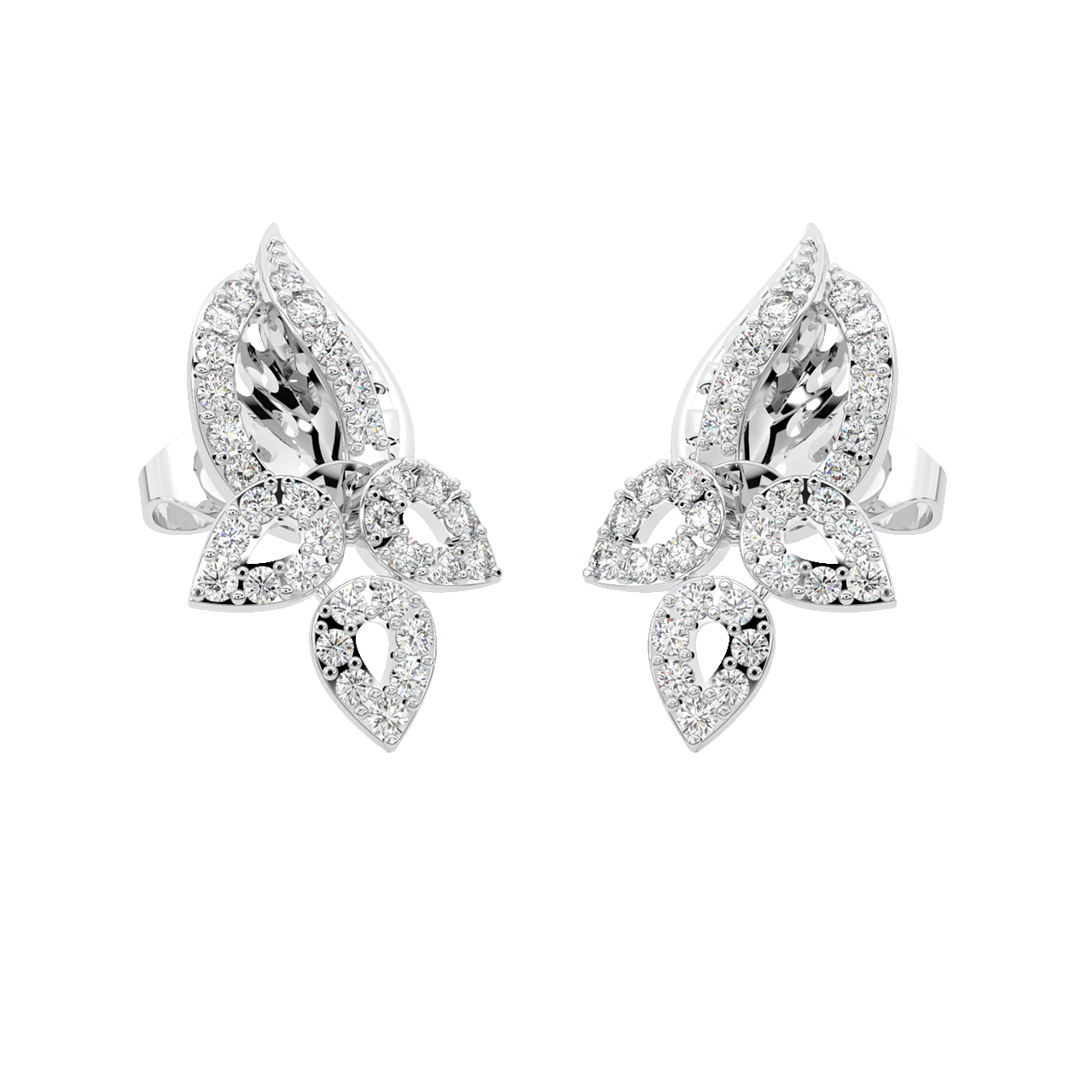 Jaze Round Diamond Stud Earrings